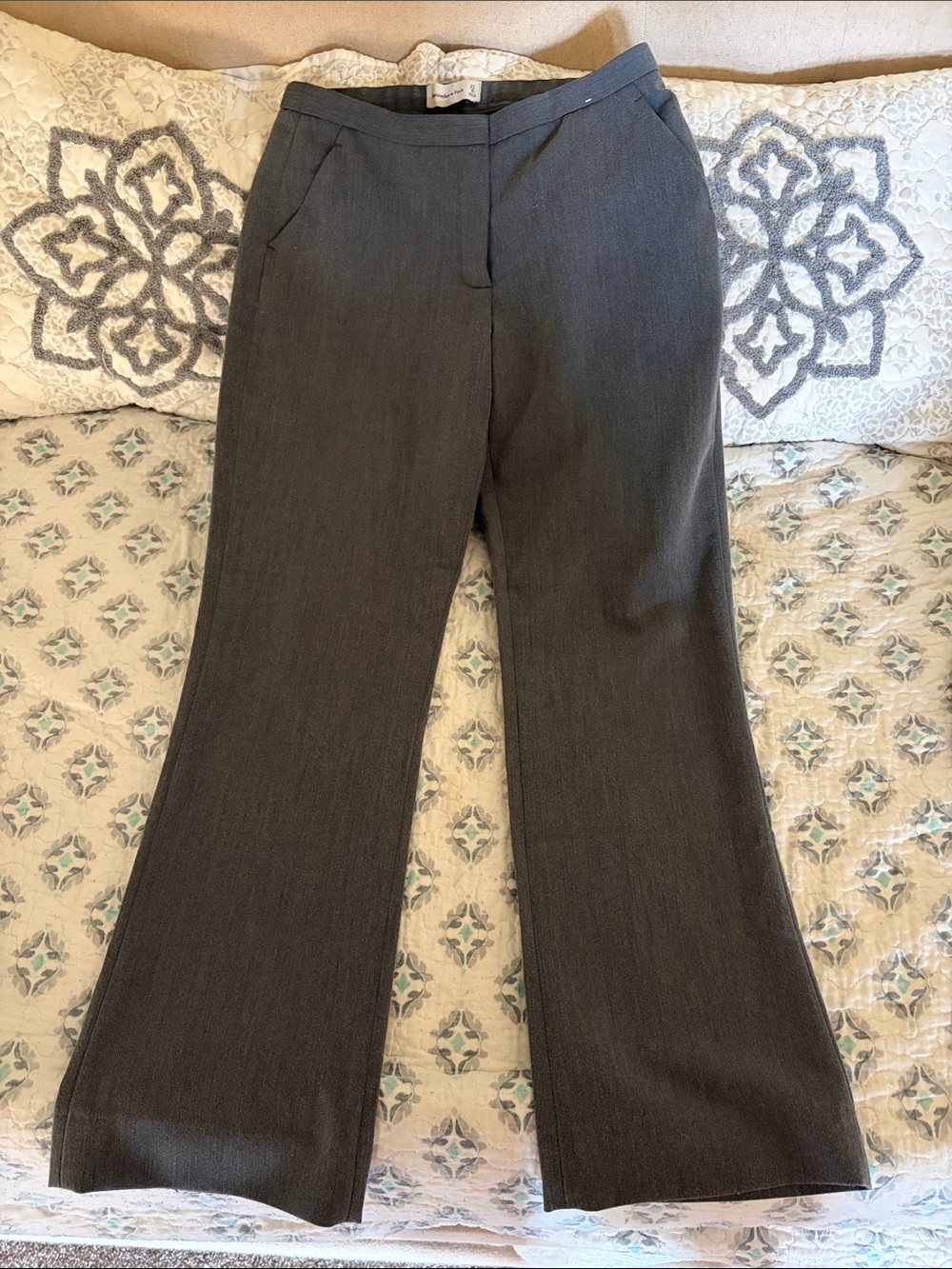 Abercrombie & Fitch Charcoal Boot-Cut Dress Pants